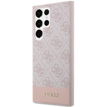 Заредете изображение във визуализатора на галерията – Guess GUHCS23LG4GLPI S23 Ultra S918 pink/pink hard case 4G Stripe Collection
