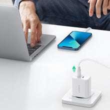 Заредете изображение във визуализатора на галерията – Ugreen charger 2x USB Type C 40W Power Delivery white (10343)
