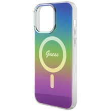Заредете изображение във визуализатора на галерията – Guess IML Iridescent MagSafe case for iPhone 15 Pro - black
