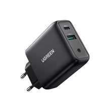 Заредете изображение във визуализатора на галерията – Ugreen CD170 USB-A+USB-C 38W Wall Charger EU plug Black
