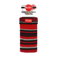 Заредете изображение във визуализатора на галерията – TelOne mobile phone sock with neck strap, stripes design 07
