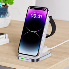 Заредете изображение във визуализатора на галерията – Acefast 3in1 wireless charging station for phone, headphones, smartwatch white (E15)
