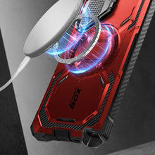 Заредете изображение във визуализатора на галерията – IBLSN Armorbox Mag Supcase case with MagSafe for Samsung Galaxy S24 Ultra - red
