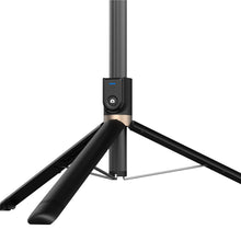 Заредете изображение във визуализатора на галерията – Selfie Stick - with detachable bluetooth remote control and tripod - P100 BLACK
