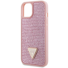Заредете изображение във визуализатора на галерията – Original Case GUESS Rhinestone Triangle hardcase GUHCP14SHDGTPP for Iphone 14 pink

