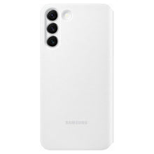 Заредете изображение във визуализатора на галерията – Samsung Smart Clear View Standing Cover Case Antibacterial Smart Flip Case Samsung Galaxy S22 + (S22 Plus) White (EF-ZS906CWEGEE)

