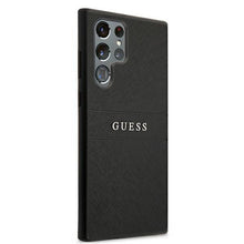 Заредете изображение във визуализатора на галерията – Guess GUHCS22LPSASBBK S22 Ultra S908 czarny/black Saffiano Stripe
