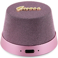 Заредете изображение във визуализатора на галерията – Guess Magnetic Script Metal Bluetooth speaker - pink
