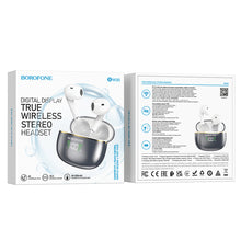 Заредете изображение във визуализатора на галерията – Borofone TWS Bluetooth Earphones BW30 Cheerful Grey
