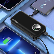 Заредете изображение във визуализатора на галерията – Dudao powerbank 10000mAh USB-A / USB-C 22.5W with built-in Lightning cable and USB-C white (K15sW)
