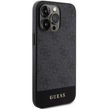 Заредете изображение във визуализатора на галерията – Original Case GUESS hardcase 4G Stripe Collection GUHCP15XG4GLGR for Iphone 15 Pro Max grey
