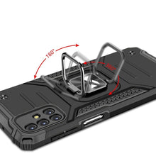 Заредете изображение във визуализатора на галерията – Wozinsky Ring Armor Case Kickstand Tough Rugged Cover for Samsung Galaxy M31s blue
