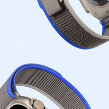 Заредете изображение във визуализатора на галерията – Velcro Sports Strap for Apple Watch 8 / 7 / 6 / SE / 5 / 4 / 3 / 2 / 1 (38, 40, 41 mm) Dux Ducis Strap YJ Version - Blue Gray
