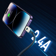Заредете изображение във визуализатора на галерията – USB cable - Lightning Baseus Unbreakable 2.4A 480Mbps 2m - white
