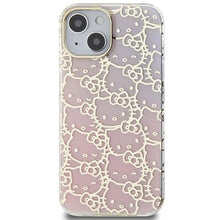 Заредете изображение във визуализатора на галерията – Hello Kitty IML Gradient Electrop Crowded Kitty Head case for iPhone 15 - pink
