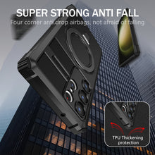 Заредете изображение във визуализатора на галерията – Tel Protect Armor Magsafe Metal Ring Case for Samsung Galaxy S23 Ultra black
