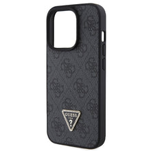 Заредете изображение във визуализатора на галерията – Original Case GUESS - hardcase Leather 4G Diamond Triangle GUHCP15LP4TDPK for Iphone 15 Pro Black
