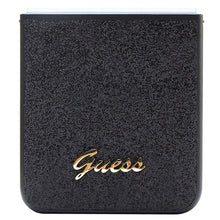 Заредете изображение във визуализатора на галерията – Original Case GUESS - hardcase Glitter Script GUHCZF5HGGSHK for Samsun Galaxy Z Flip 5 Black
