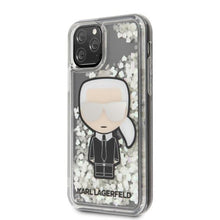 Заредете изображение във визуализатора на галерията – Karl Lagerfeld KLHCN58GLGIRKL iPhone 11 Pro hardcase Ikonik Glitter Glow in the dark
