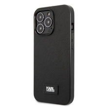 Заредете изображение във визуализатора на галерията – Karl Lagerfeld KLHCP13LSFMP2K iPhone 13 Pro / 13 6.1" hardcase black/black Saffiano Plaque
