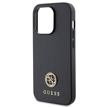 Заредете изображение във визуализатора на галерията – Guess GUHCP15XPS4DGPK iPhone 15 Pro Max 6.7" black/black hardcase Strass Metal Logo
