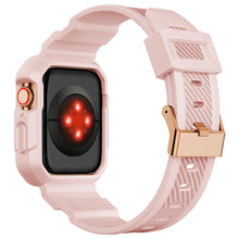Заредете изображение във визуализатора на галерията – Kingxbar CYF106 2in1 Armored Case for Apple Watch SE, 8, 7, 6, 5, 4, 3, 2, 1 (41, 40, 38 mm) with Strap Pink
