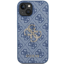 Заредете изображение във визуализатора на галерията – Original Case GUESS hardcase 4G Big Metal Logo GUHCP15S4GMGBL for Iphone 13-14/15 blue
