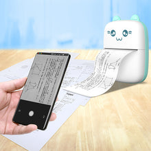 Заредете изображение във визуализатора на галерията – Mini bluetooth thermal printer for photos, notes white-blue
