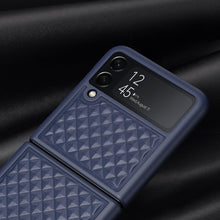 Заредете изображение във визуализатора на галерията – Dux Ducis Venice case for Samsung Galaxy Z Flip 4 leather case blue
