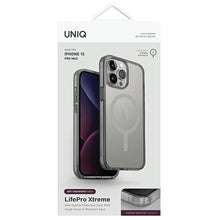 Заредете изображение във визуализатора на галерията – Uniq LifePro Xtreme Magclick Charging case for iPhone 15 Pro Max - gray
