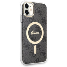 Заредете изображение във визуализатора на галерията – Original Case GUESS hardcase 4G MagSafe GUHMN61H4STK for Iphone 11 black
