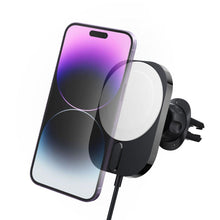Заредете изображение във визуализатора на галерията – Spigen ITM12W ONETAP PRO 3 MAGNETIC MAGSAFE VENT CAR MOUNT WIRELESS CHARGER BLACK
