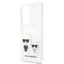 Заредете изображение във визуализатора на галерията – Оригинален гръб Karl Lagerfeld за samsung s21 ultra (karl &amp; choupette / transparent) - TopMag
