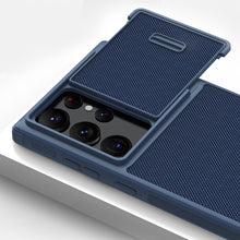 Заредете изображение във визуализатора на галерията – Nillkin Textured S Case for Samsung Galaxy S23 Ultra armored cover with camera cover blue
