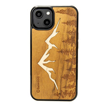 Заредете изображение във визуализатора на галерията – Wooden case for iPhone 15 Plus Bewood Imbuia Mountains
