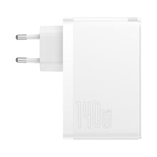 Заредете изображение във визуализатора на галерията – Baseus GaN5 Pro fast charger 2xUSB-C + USB 140W EU white (CCGP100202)
