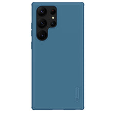 Заредете изображение във визуализатора на галерията – Nillkin Super Frosted Shield Pro case for Samsung Galaxy S23 Ultra armored case + phone stand blue
