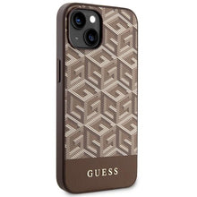 Заредете изображение във визуализатора на галерията – Guess GUHMP14MHGCFSEW iPhone 14 Plus 6.7" brown/brown hard case GCube Stripes MagSafe
