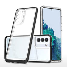 Заредете изображение във визуализатора на галерията – Clear 3in1 case for Samsung Galaxy S23 silicone cover with frame black

