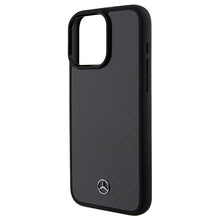 Заредете изображение във визуализатора на галерията – Original Case MERCEDES hardcase Carbon Fiber Dynamic MEHCP15XRCABK for Iphone 15 Pro Max Black
