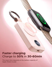 Заредете изображение във визуализатора на галерията – Joyroom wireless power bank 2000mAh 3W for Apple Watch pink (JR-WQW01)
