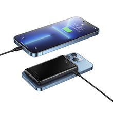 Заредете изображение във визуализатора на галерията – Baseus Magnetic Bracket Power Bank with MagSafe Wireless Charging 10000mAh 20W Overseas Edition Blue (PPCX000203) + USB Type C Baseus Xiaobai Series 60W 0.5m
