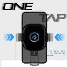 Заредете изображение във визуализатора на галерията – Spigen UTS35W ONETAP UNIVERSAL WINDSHIELD &amp; DASHBOARD CAR MOUNT WIRELESS CHARGER BLACK
