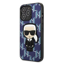 Заредете изображение във визуализатора на галерията – Karl Lagerfeld KLHCP13XPMNIKBL iPhone 13 Pro Max 6.7" hardcase blue/blue Monogram Ikonik Patch
