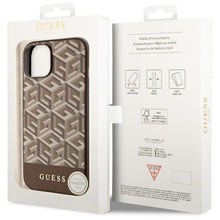 Заредете изображение във визуализатора на галерията – Guess GUHMP14MHGCFSEW iPhone 14 Plus 6.7" brown/brown hard case GCube Stripes MagSafe
