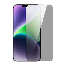 Заредете изображение във визуализатора на галерията – Baseus Privacy Tempered Glass for iPhone 14 Plus / 13 Pro Max Full Screen 0.4mm Privacy Filter Anti Spy + Mounting Kit
