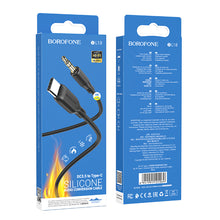 Заредете изображение във визуализатора на галерията – Borofone Cable BL18 - jack 3,5mm to Type C - 1 metr black
