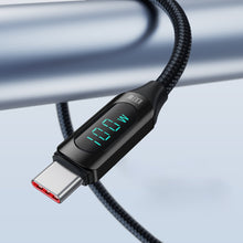 Заредете изображение във визуализатора на галерията – USB C - USB C Cable Wozinsky WUCCC1 with PD Display 100W 1m - Black
