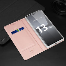 Заредете изображение във визуализатора на галерията – Dux Ducis Skin Pro case for Xiaomi 13 Lite flip cover card wallet stand blue
