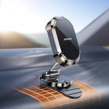 Заредете изображение във визуализатора на галерията – Joyroom car magnetic self-adhesive foldable phone holder (dashboard / cockpit) dark gray (JR-ZS312)
